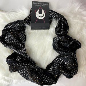 Black and Silver Scarf
